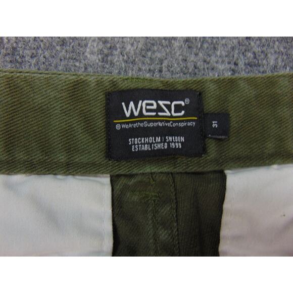 WES Cargo Pants Unisex 31x27 Green Pockets Sweden - Picture 12 of 13